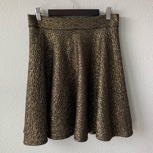 Moon | Gold Black Diamond Textured Skirt